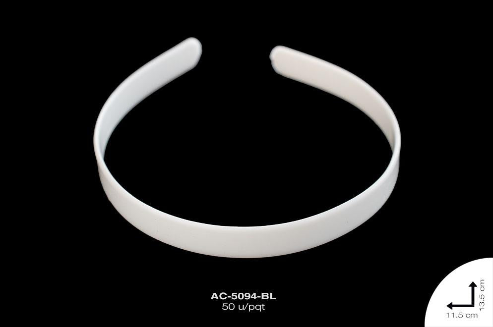 DIADEMA PLASTICA LISA REF: 14mm BLANCO 50 u/pqt – Ensambles y de C.V.