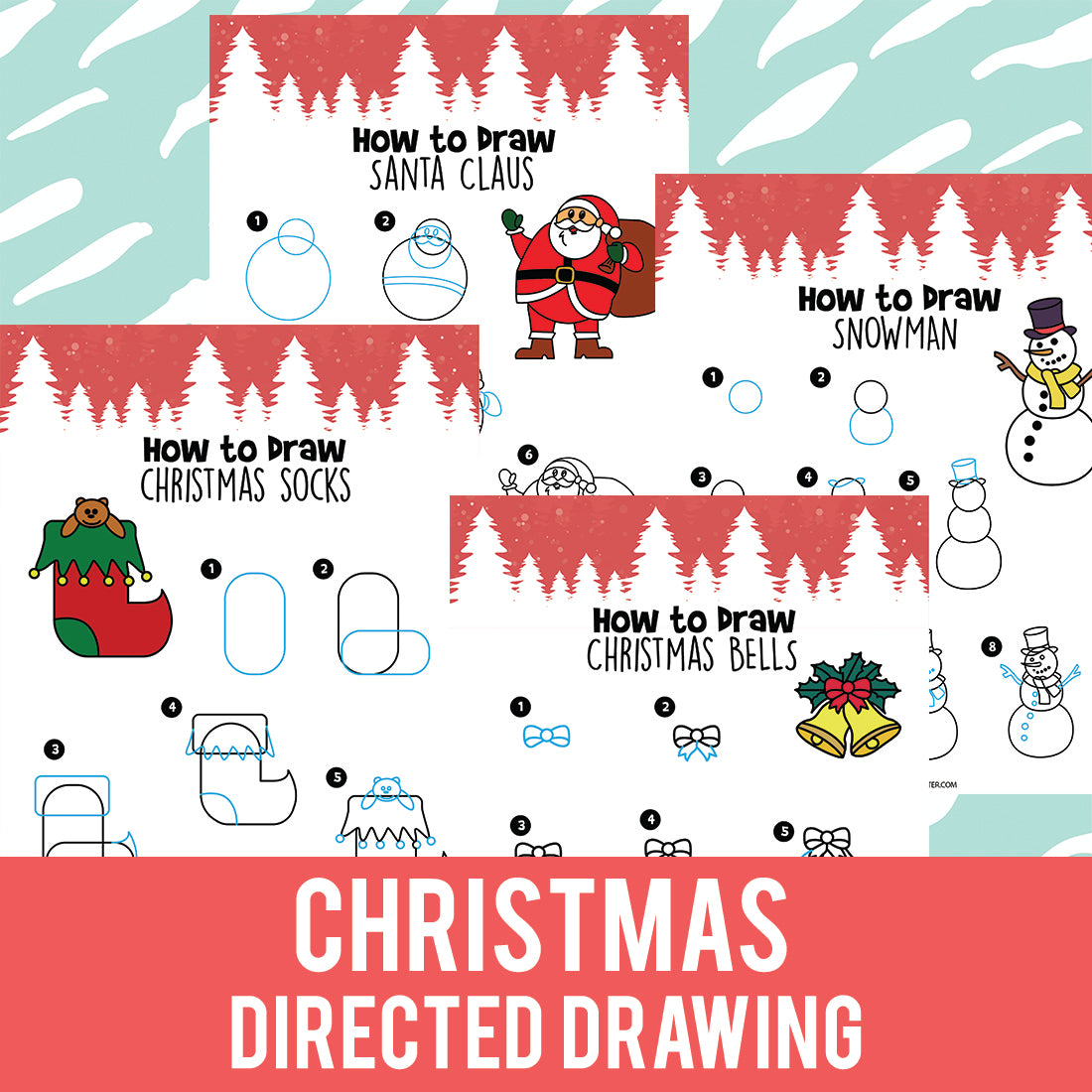 How to Draw Christmas Characters Messy Little Monster Shop