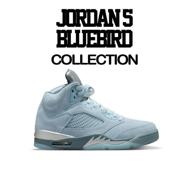 blue bird jordan 5 shirt