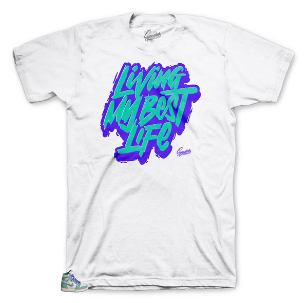 purple and green jordan 1 shirt