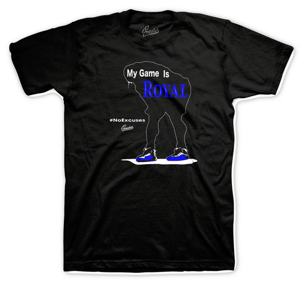 retro 12 game royal shirt