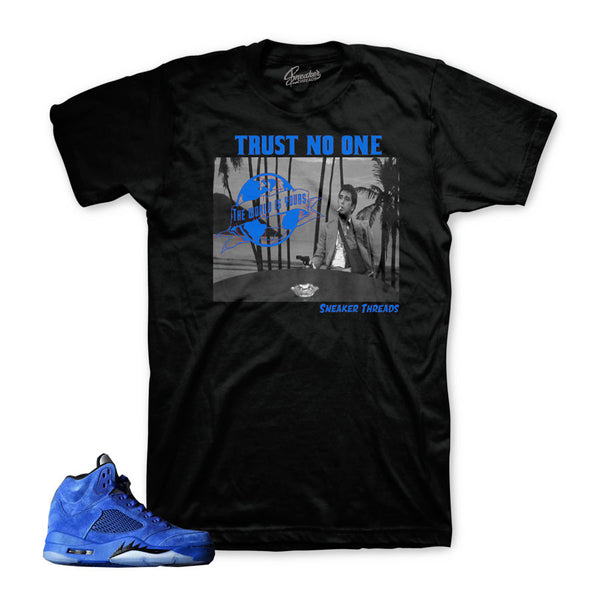 jordan 5 blue suede shirt