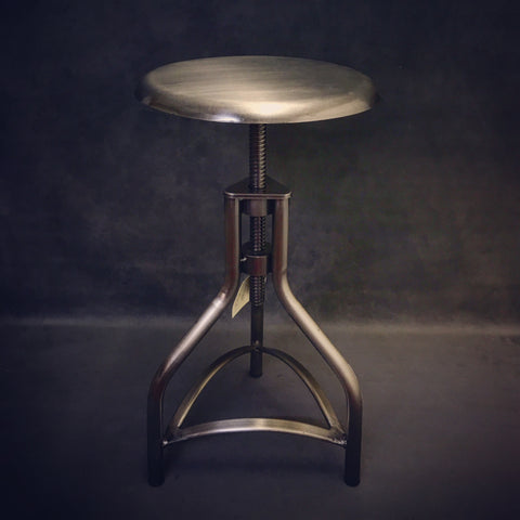 industrial metal swivel stool