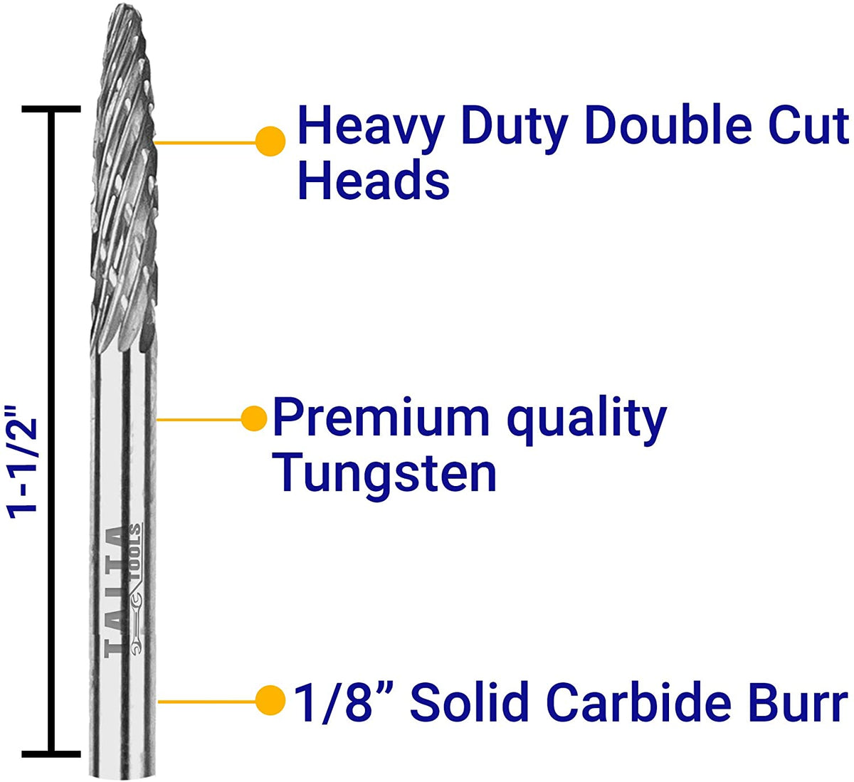 20pcs Set Hartmetall Rotierende Schneider Burr Schleifer Double-Cut Solid for 