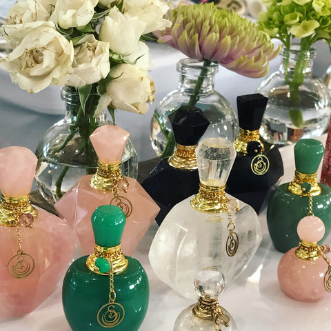 gemstone perfume bottles