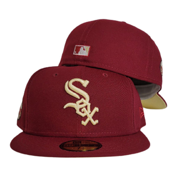 burgundy white sox hat