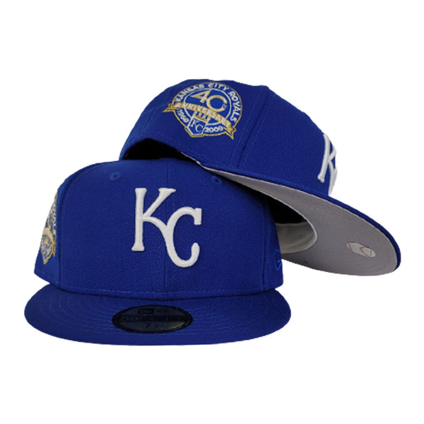 Kansas City Royals BLACKDANA BOTTOM Black-White Fitted Hat