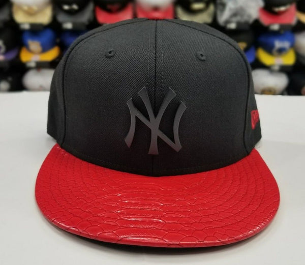 black and red yankees snapback