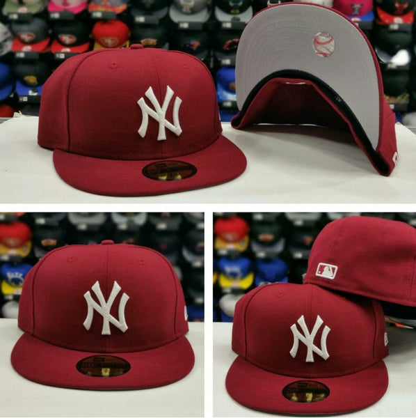 burgundy fitted hats