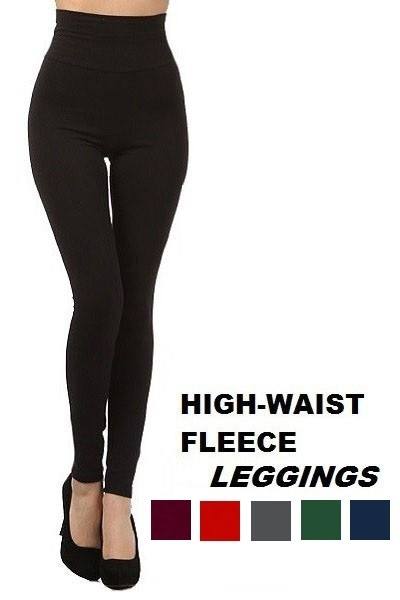 high waisted fleece leggings