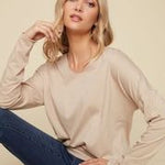 Load image into Gallery viewer, Solid knit V-neck top
