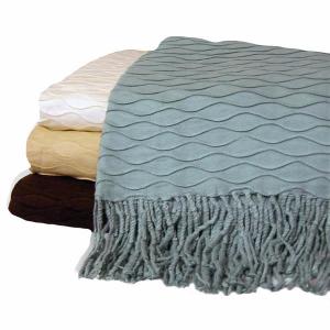 verzekering Andrew Halliday Hover 223 - Wave Solid with Fringe - 50" x 60" – A Soft Idea