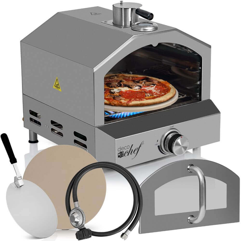 Deco Chef 2-in-1 Portable Propane Gas Pizza & Deco Gear
