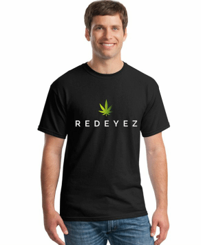 RED EYEZ - T-SHIRT BLACK from the front