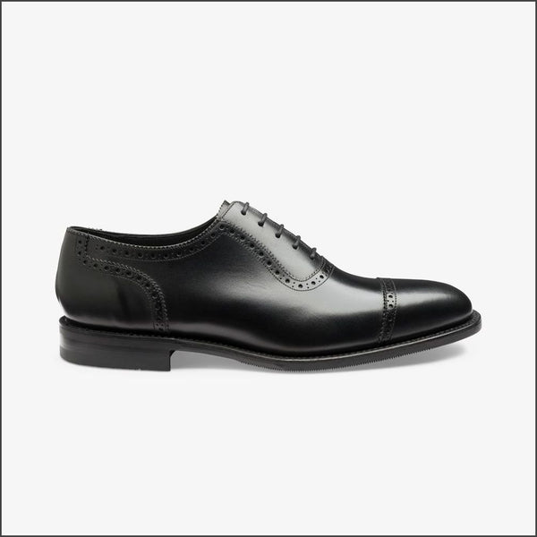 Loake Fleet Black Semi Brogue Oxford 