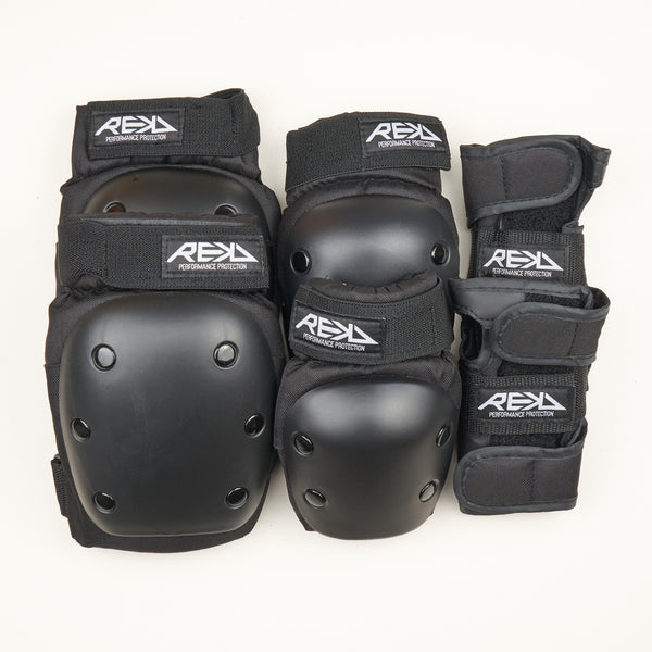 REKD Youth Double Pad Set Knee/Elbow Pads Grey 