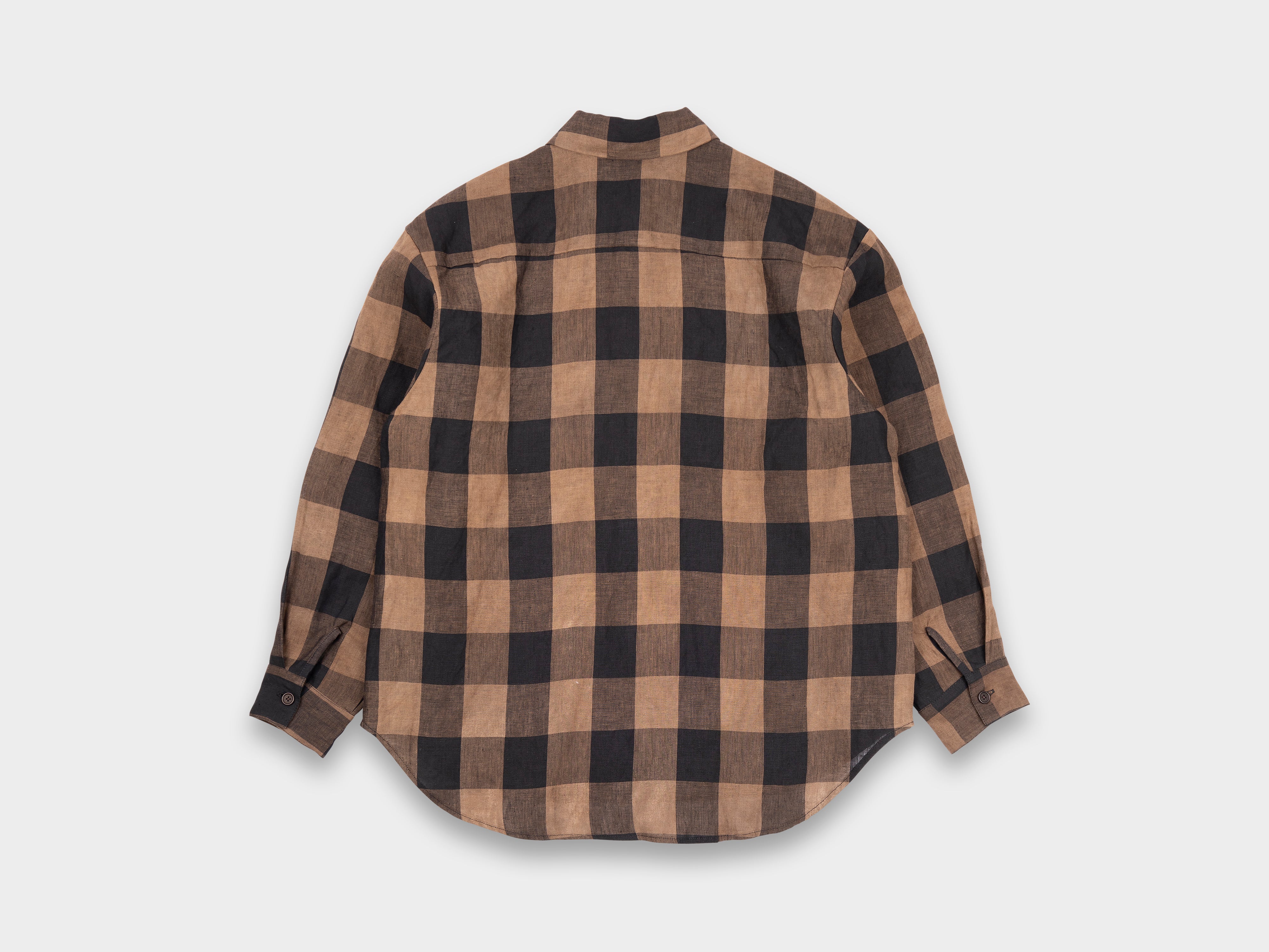 Evan Kinori Big Shirt Two Persimmon / Iron