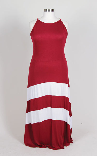 Plus Size Vestuário para Mulheres - Jessica Kane Versátil queda Maxi Dress - Marsala - Sociedade + - Sociedade Plus - Compre Online Agora!  - 2