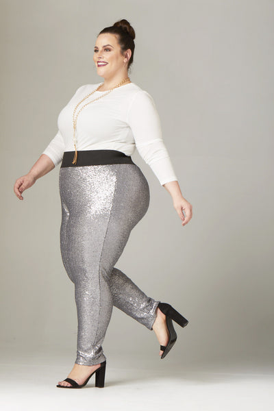 Plus Size Vestuário para as Mulheres - Fancy Pants - Prata - Sociedade + - Sociedade Plus - Comprar Online Now!  - 2