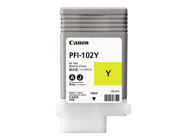 Canon PFI-102 130mL Yellow Ink Cartridge | DoorStepInk