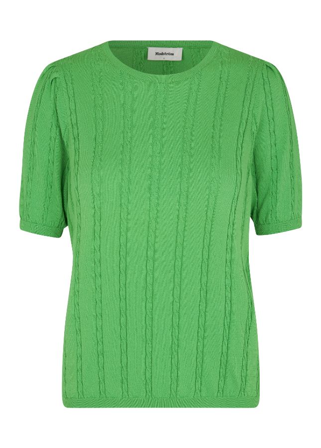 Kikker Lounge Geplooid Groene trui met korte mouwen Carlton - Modstrom – Boetiek Aniek