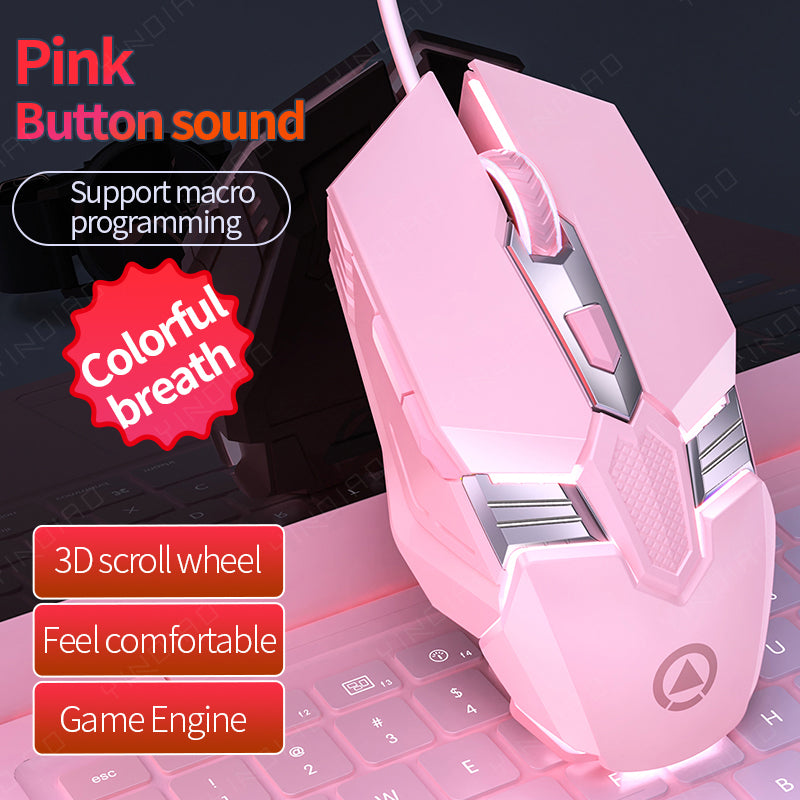 YINDIAO G12 wired USB luminous mouse game macro programming
