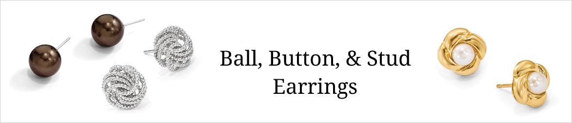 Ball Button Stud Earrings