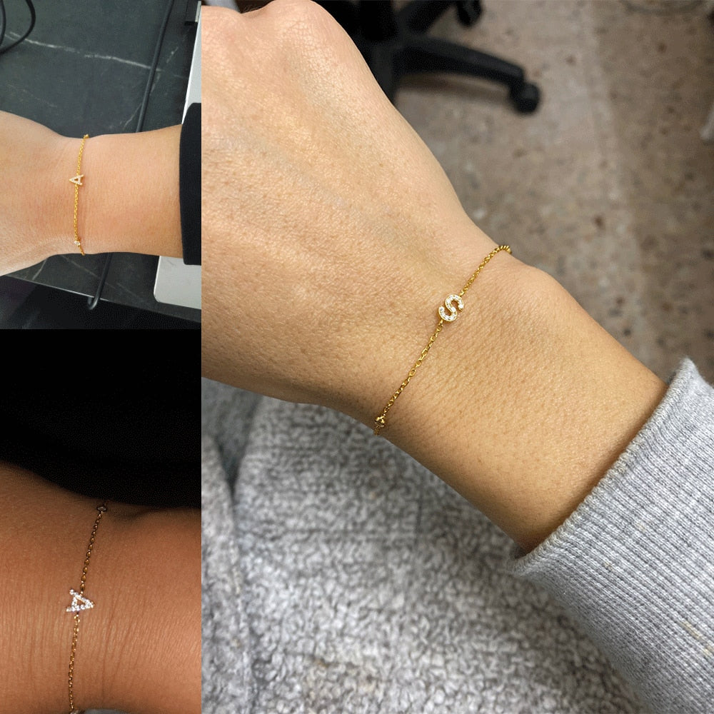 T Initial Bracelet | 925 Sterling Silver Luxury Bracelet
