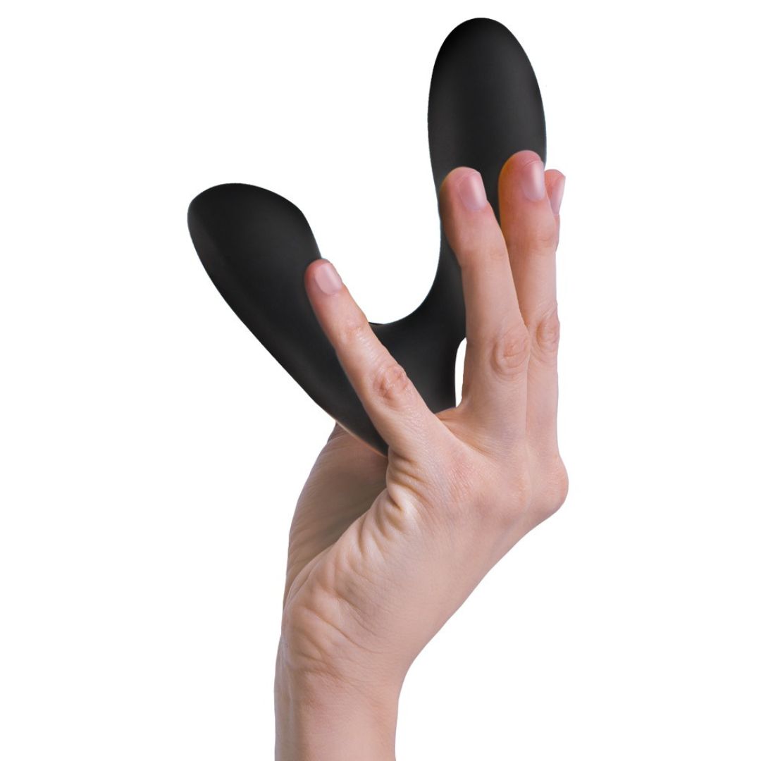 Prostate vibrator with perineum reducer and remote control