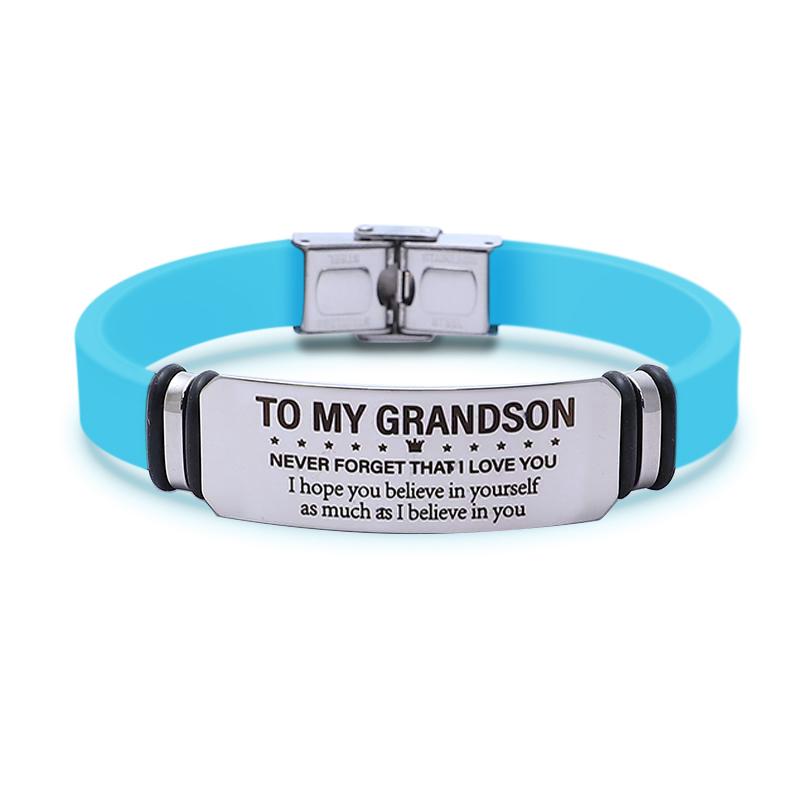 To My Grandson- NEVER FORGET THAT I LOVE YOU - Bracelet