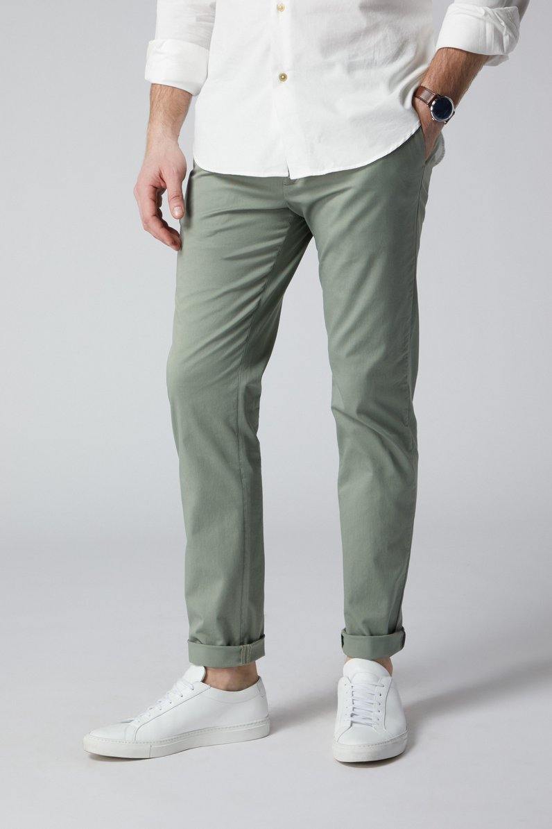 U.S. Polo Assn. Men Mint Green Slim Fit Trousers