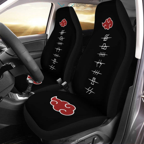 Naruto Uchiha Cartoon Anime Car Seat Cover 2pcs Easy To Install Warm Breathable Comfortable And Suitable For All Seasons 