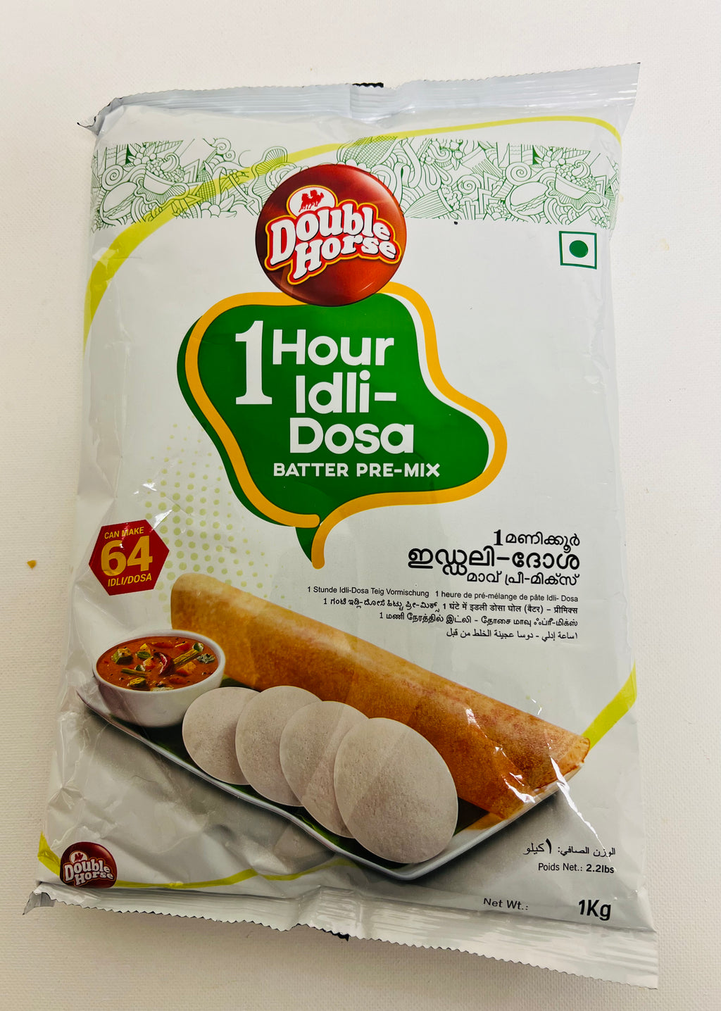 Double Horse Idli/Dosa 1 Hour Batter Pre-Mix -1 kg – South Grocery