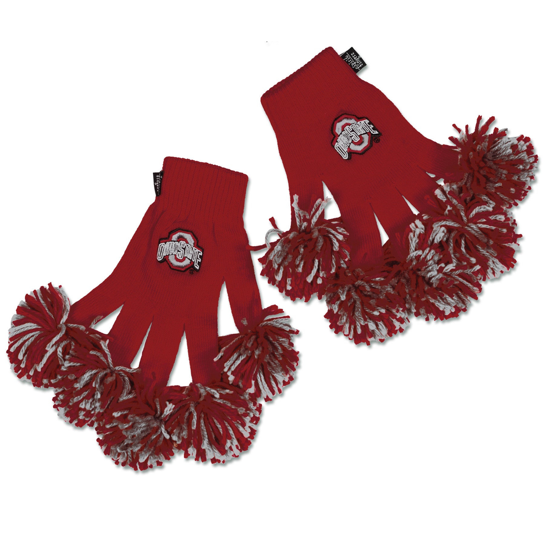 Ohio State University Buckeyes NCAA Spirit Fingerz Pom Pom Gloves