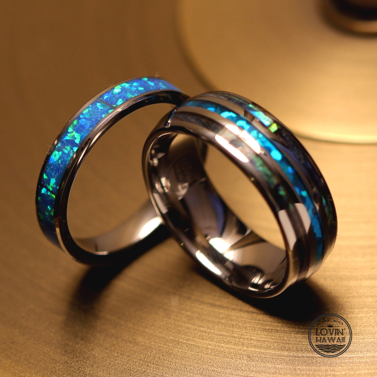 Tungsten Couple Ring Sets Hawaii Wedding Bands