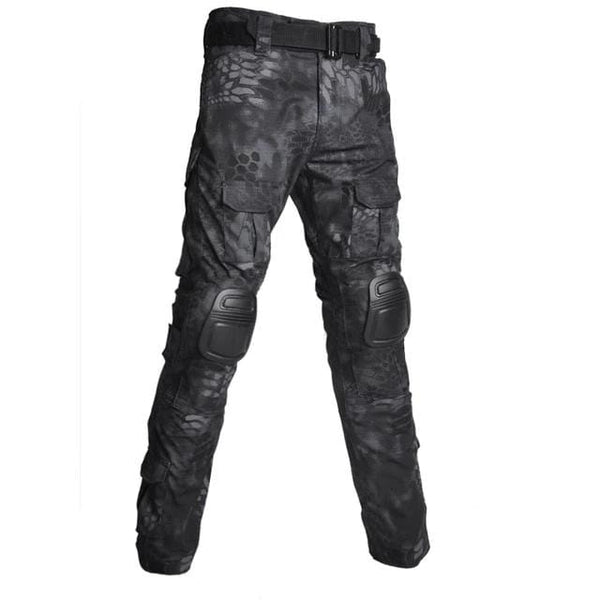 black tactical pants with knee pads