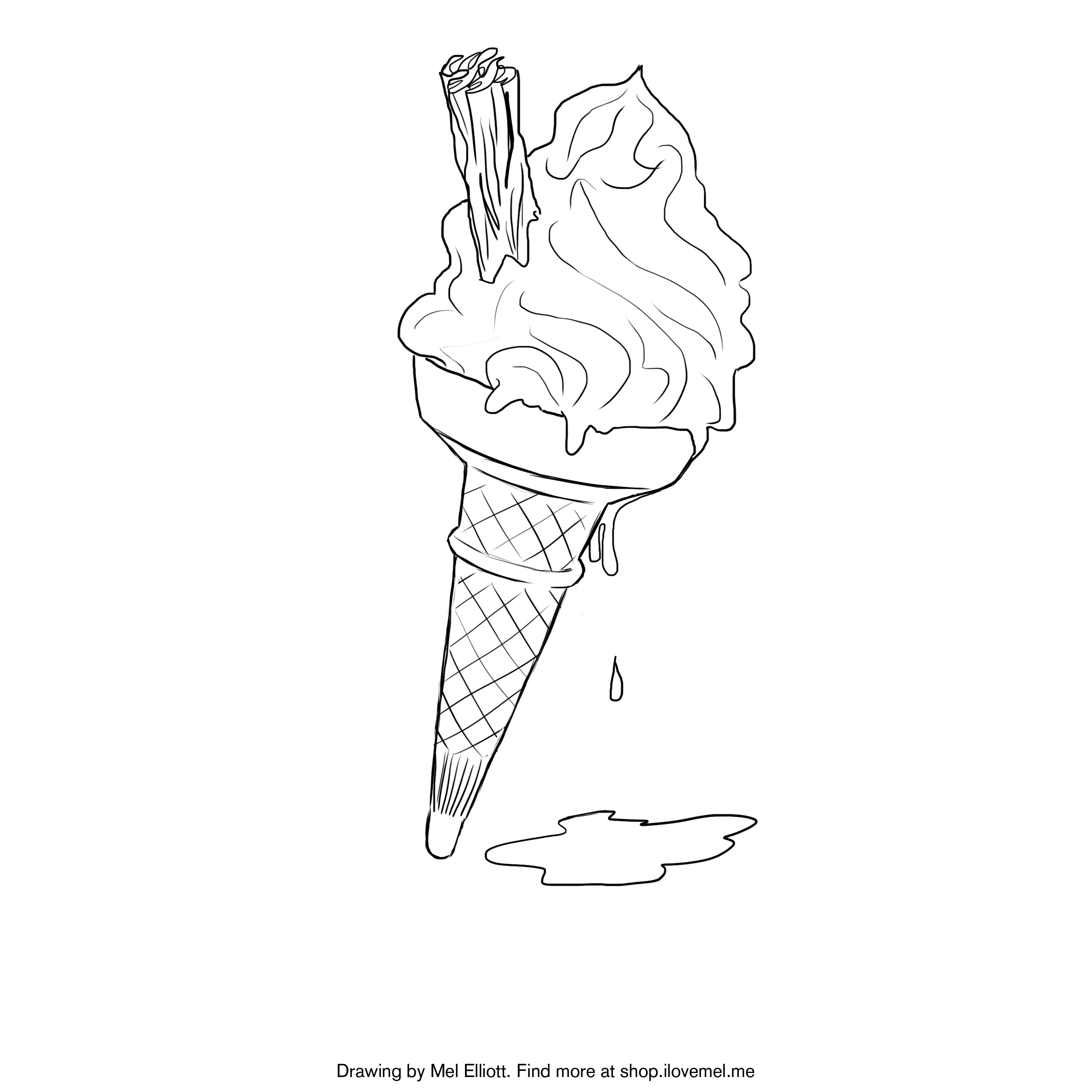 ice cream shop coloring pages - photo #14