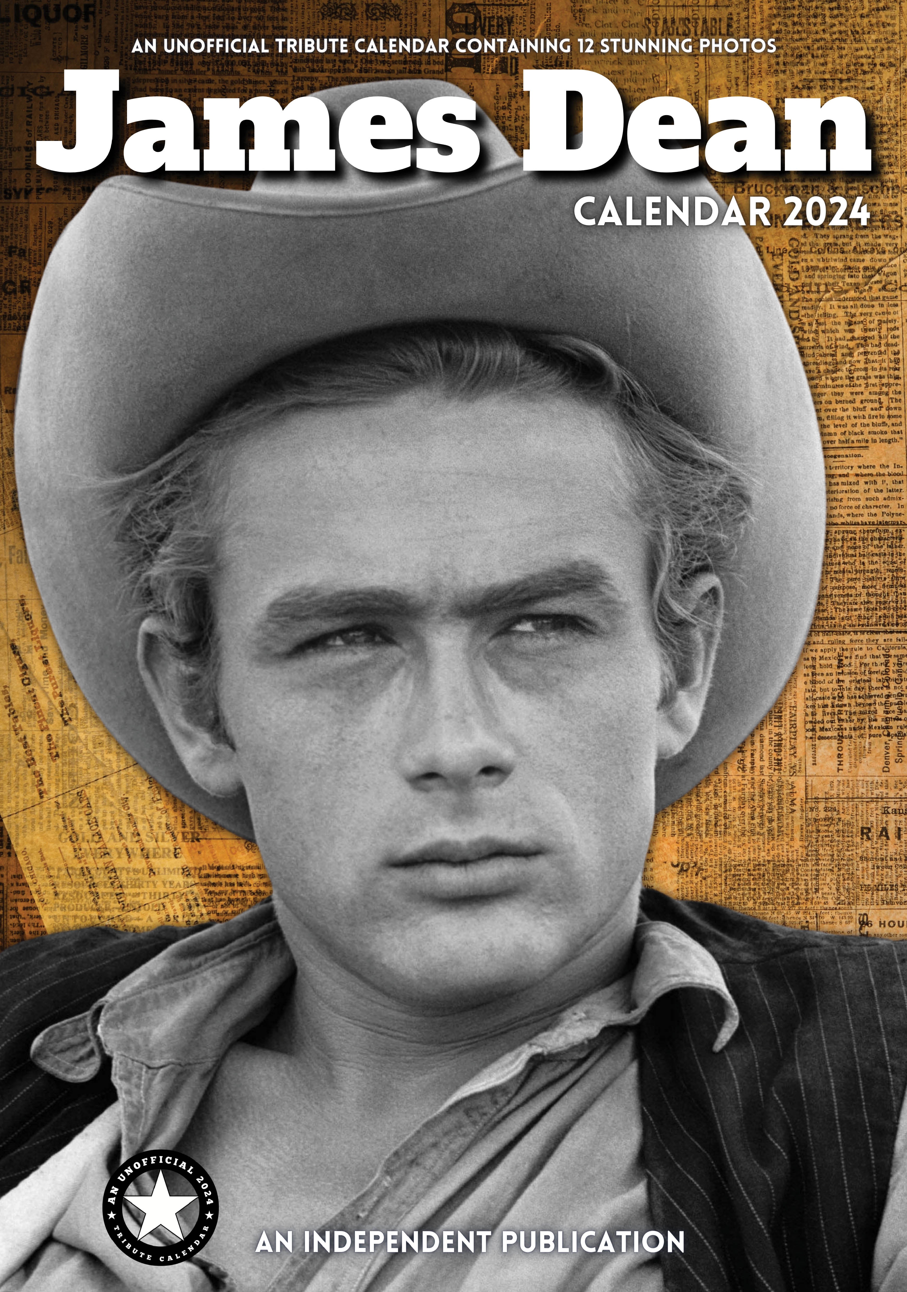 2024 James Dean A3 Wall Calendar Hollywood Idols Calendars by Call