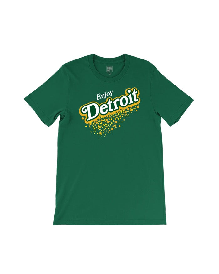 gezagvoerder Landgoed hoe vaak Ink Detroit Vintage "Enjoy Detroit" Ginger Ale T-Shirt - Dark Green
