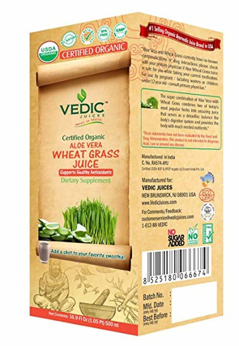 Buy Vedic Organic Aloe Vera Wheatgrass Juice Online Global Shopping Bazaar 8631