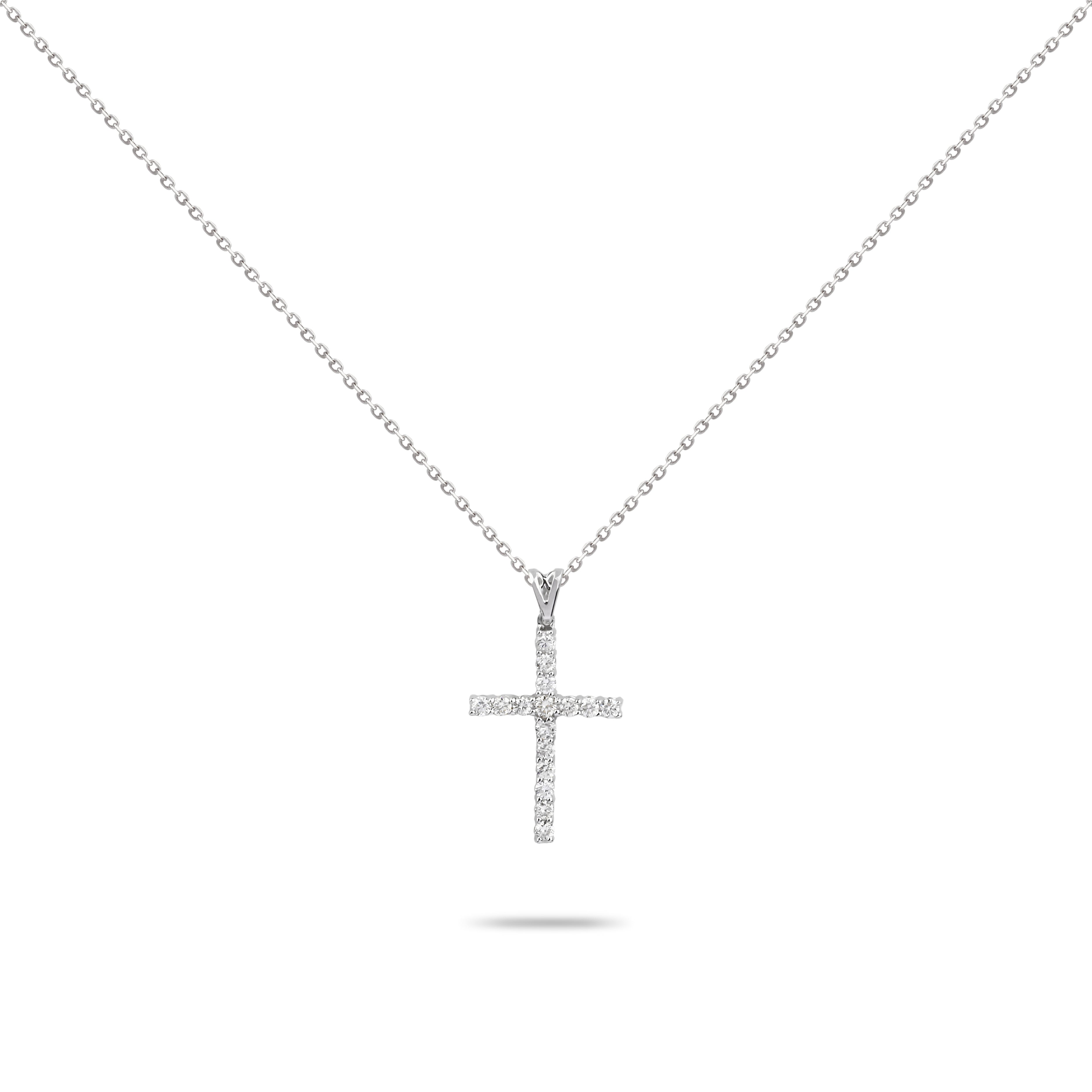 long diamond cross necklace