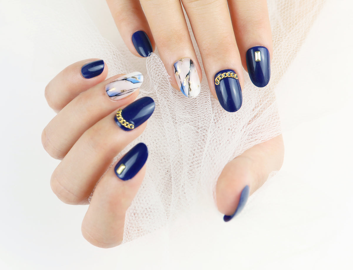 Blue Acrylic Nails | Snocca Nails