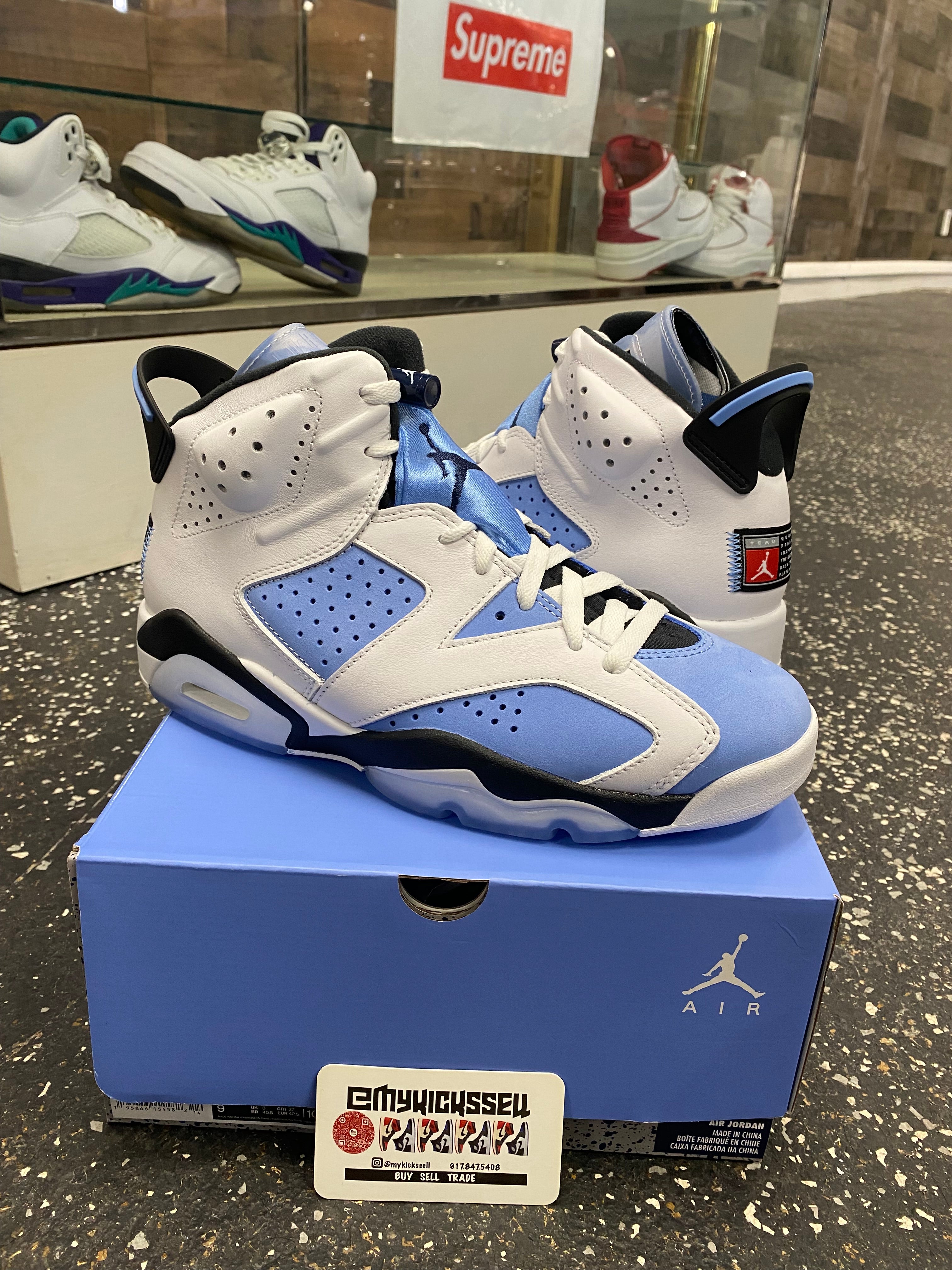 jordan 6 unc size 9