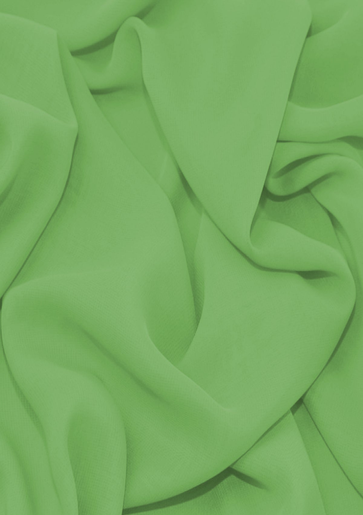 Craft & Dress Forest Green Chiffon Premium Crepe Plain Dyed Oeko-Tex Fabric 44/45 Decoration