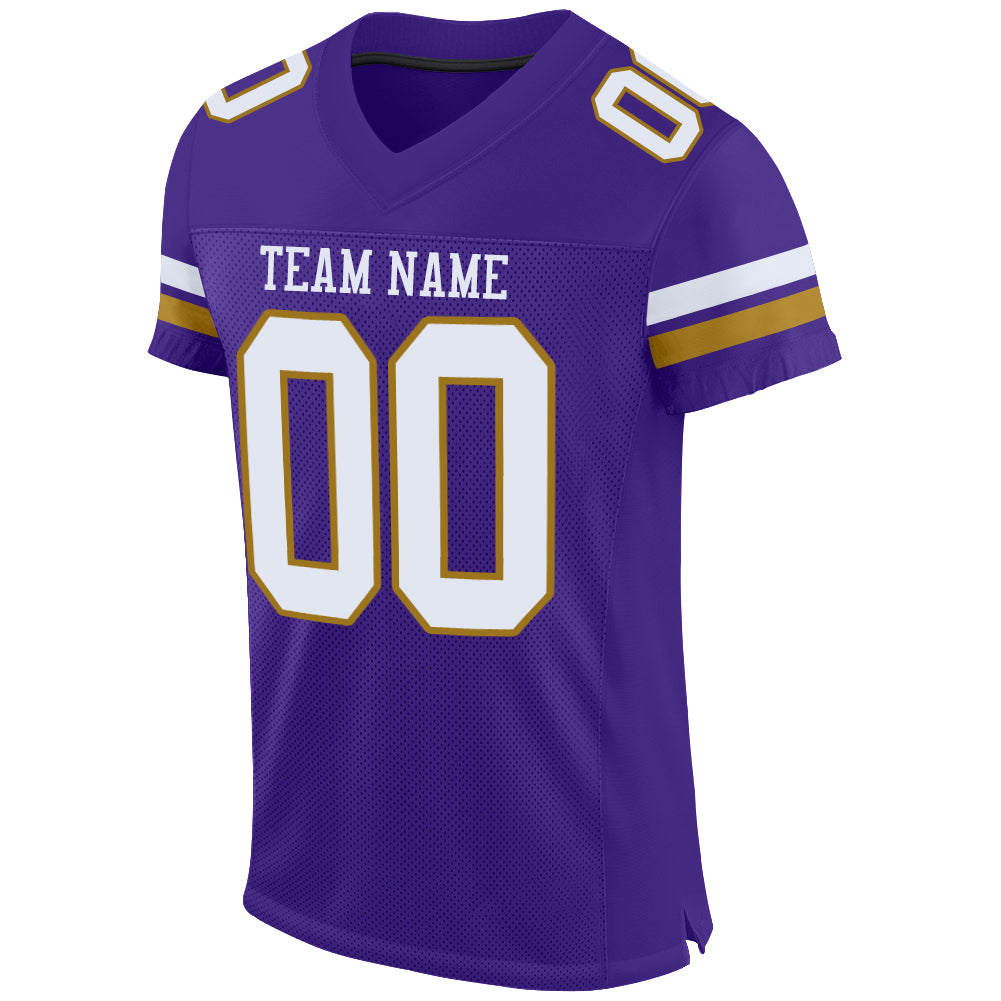 purple and white football jersey