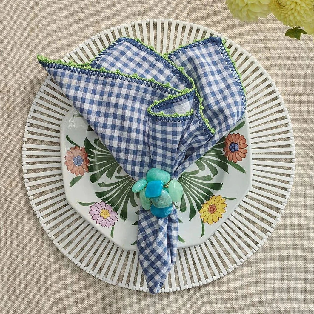 Sea Stone Napkin Ring in Seafoam (Set of 4)