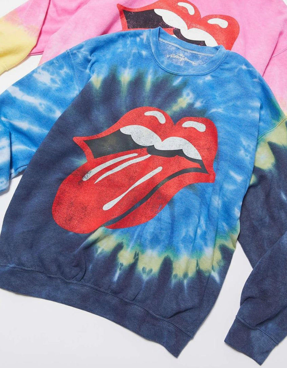 light blue rolling stones sweatshirt