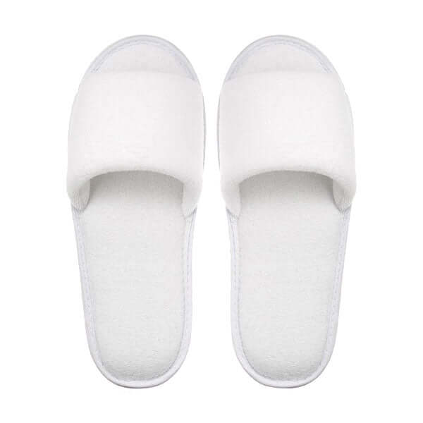 open toe hotel slippers