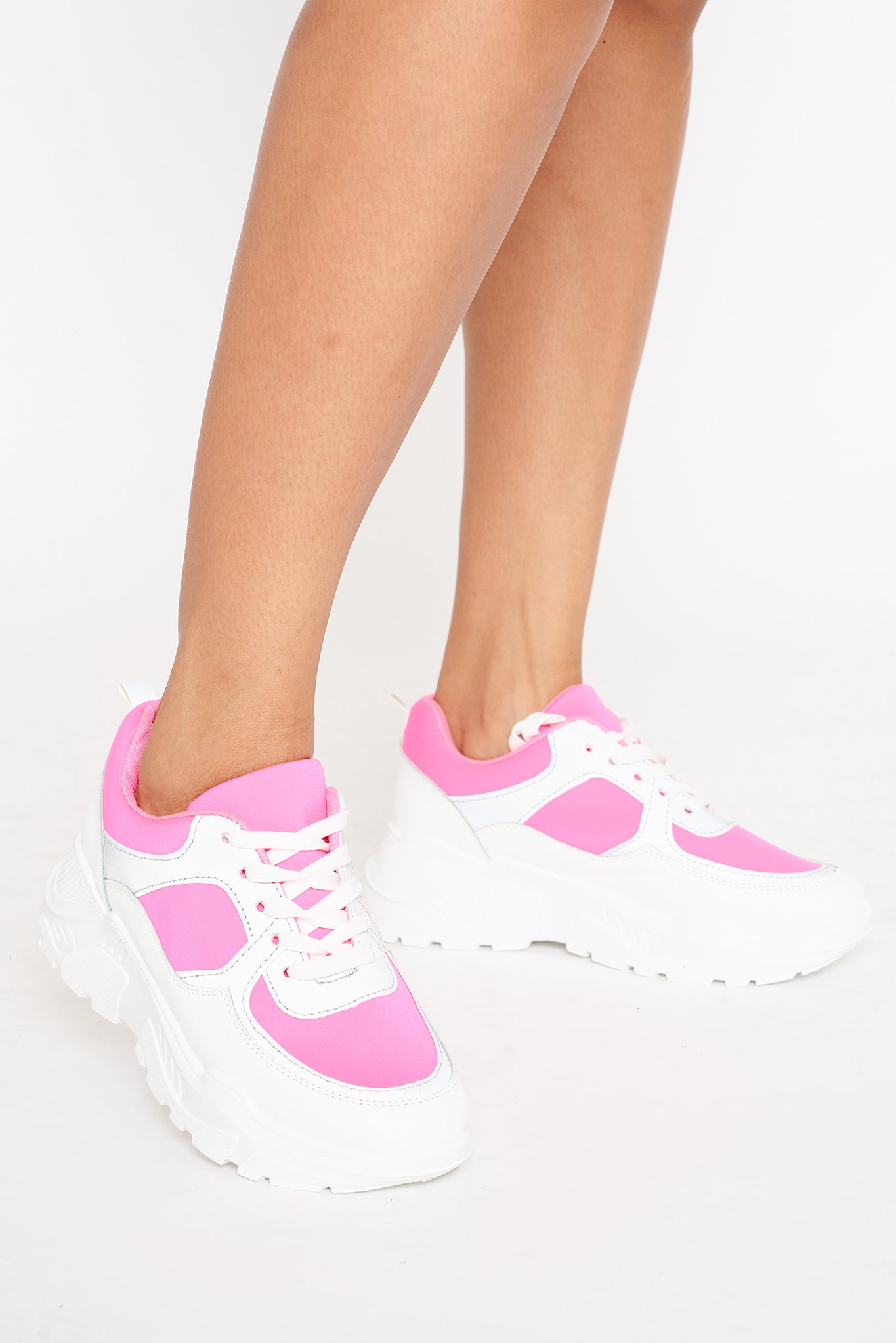 chunky pink trainers