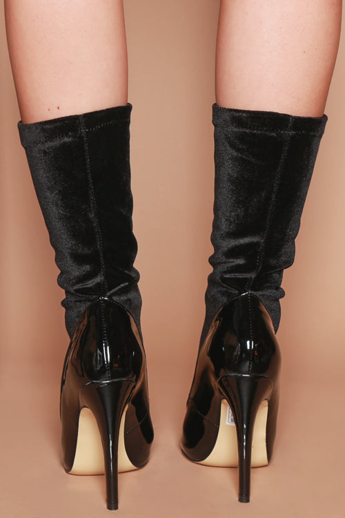 sock heels black